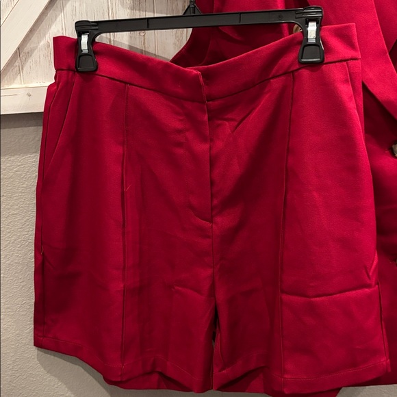 NWT BYFBM Red Double-Breasted Sleeveless vest and shorts - Picture 5 of 6